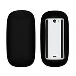 kwmobile Silicone Cover Compatible with Apple Magic Mouse 1/2 Cover - Soft Mouse Protector Grip - Black Matte