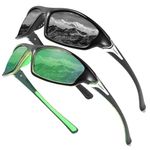 Perfectmiaoxuan Polarized sunglasses for men/women;HD pilot lenses light frame; Golf/driving/fishing/travel Eyewear