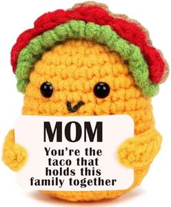 Mini Gifts for Mom Christmas Handmade Crochet Taco Gifts from Daughter Son Funny Appreciation Gift for Moms Wife Stepmom Bonus Mom Mother Mother-in-Law Mommy Best Moms Ever Gift Taco Tuesday
