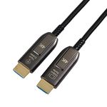 Amazon Basics Braided High-Speed Fiber Optic HDMI Cable, 10 m, Black