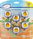 Air Jungles Hawaiian Scent Car Air Freshener Clip, 6 Car Freshener Vent Clips, 4ml Each, Long Lasting Air Freshener for Car, Up to 180 Days Car Refresher Odor Eliminator