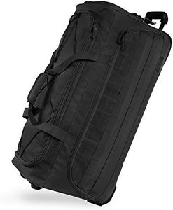 HIGHLAND TACTICAL Squad Rolling Duffel, Black, One Size, Squad Rolling Duffel