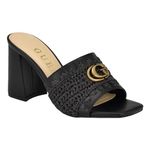 GUESS Women's Gellian Heeled Sandal, Black 001, 9