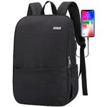 Deep Storage Laptop Backpack with USB Charging Port[Water Resistant] College School Computer Bookbag Fits 15.6 Inch Laptop