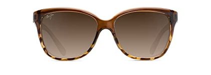 Maui Jim Women's Starfish Sunglasses, Translucent Chocolate W/Tort/Hcl Bronze Polarized, Medium