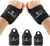 ELEAMY Wrist Weights with Thumb Loops Lock for Women & Men 1lb*2, Suitable for Walking, Running, Yoga, Aerobics，Wrist & Ankle Weights Strength Training (1LB x 2 Black)