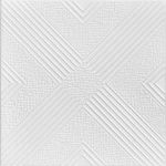 A la Maison Ceilings R34 Pyramid Illusion Foam Glue-up Ceiling Tile (256 sq. ft./Case), Pack of 96, Plain White