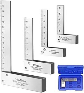 XUNTOP 4PCS Machinist Square 2, 3, 4 and 6 inch Squares Combinations, 90-Degree Right Angle Engineer Set Hardened Angle Ruler Hard Steel Construction Ideal for Precision Layout and Measurement Work