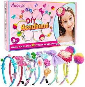 Ambesi DIY Headband Making Kit for Girls Ages 5-12 - Arts & Crafts Gift Set