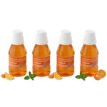 ICPA Fluoritop Anticavity Fluoride Mouthrinse (Pack of 4) | Mouthwash | 160ml Each - Tangy Orange Flavor Oral Rinse for Cavity Prevention & Fresh Breath - Safe for Adults