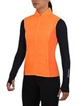 TCA Women's Excel Runner Outdoor Workout Lightweight Thermal Running Gilet Bodywarmer with Zip Pockets - Neon Orange, M