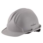 KARAM PN561 Safety Helmet for Men Industrial & Construction Helmet | Slider Adjustment Type with Adjustable Chin Strap | Work Helmet with Side Slot for Attachment |EN Certified | Grey