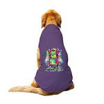 Funketti Dog T-Shirt Game Machine Printed Round Neck Sleeveless Tank/Tee Comfort, Breathable, Lightweight Dog Clothes/Apparel for Small/Medium and Big Dogs Breeds.(Purple/XXL)
