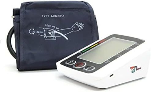 Arm Style Digital Blood Pressure Monitor with Large Display and Backlight, Diagnosis and Automatic 1 Click Operation Sphygmomanometer for Home Caravan and Travel TGD STUDIO