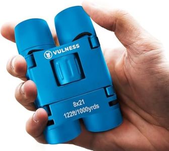 Binoculars for Adults | Compact Small Mini Travel Binocular for Bird Watching High Powered Electronics Cruise Ship Essentials Norwegian Alaska Must Haves Hiking Camping Gear by VULNESS (Blue, 8X21)