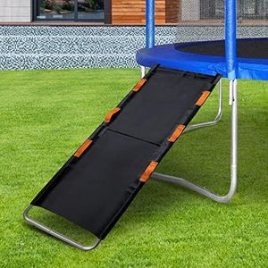 Gardenature Trampoline Slide Universal Trampoline Ladder with Handles for Toddler Strong Tear Resistant Fabric Climber Trampoline Accessories for Kids