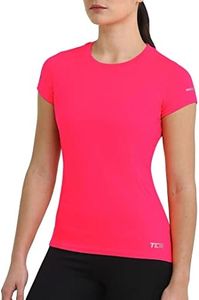 TCA Atomic T-Shirt Quickdry Manches Courtes Tee-Shirt Sport Running & Fitness pour Femme - Rose, L
