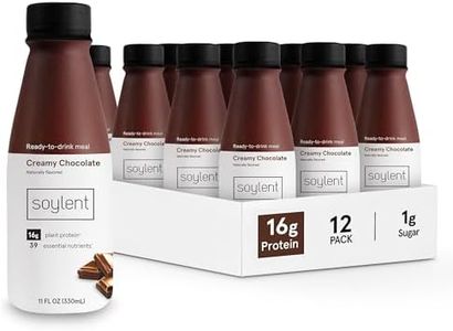 Soylent Chocolate Meal Replacement Shake, Contains 16g Complete Vegan Protein, Ready-to-Drink, 11oz, 12 Pack