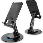 SKYCELL Premium Cell Phone Stand - Rotatable and Foldable Phone Holder with Height and Angle Adjustable Features - Ideal Table Mobile Phone Stand Holder Accessories