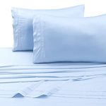 Tribeca Living BAMB300PCSTBL 300 TC Rayon from Bamboo Pillow Pair, Spa Blue, Standard