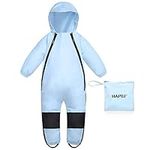 HAPIU Kids Toddler Rain Suit Muddy Buddy Waterproof Coverall,Blue,2T,Original