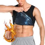 LARDROK Sauna Vest for Men Workout Vest Sweat Tank Top Premium Heat Trapping Fitting Shirt