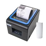 vretti Thermal Receipt Printer, 3'1/8 80mm Direct Thermal Printer with USB Serial LAN Port - 260mm/s High Speed Printing Kitchen POS Printer ESC/POS Command Support Cash Drawer Window Mac