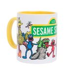 Sesame Street Characters Yellow Handle Mug