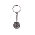 Amaxer Runes Talisman Viking Asatru Keychain Pagan Wiccan Pendant Norse Vintage Nordic Amulet Pendant Chain Keyring Keychain (Algiz)