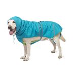 PetWale Reflective Raincoat - Turquoise (Size: Large)