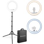 Lume Cube 18" Cordless Ring Light Kit for Smartphones and Cameras | Bicolor Light for YouTube Videos, Zoom, TikTok, Twitch, Streaming | Adjustable Color, Brightness, Carry Case & 6.5 ft Stand Included