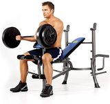 Marcy MWB-36780b Starter Weight Bench with 35kg Weight Set