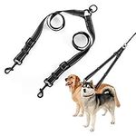 Double Dog Leash, No Tangle Double Leash for Dogs Walking Training 360°Swivel Rotation Reflective Elastic Stretch Dual Dog Lead Splitter for Large Medium Small 2 Dogs (Classic)