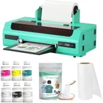 A3 L1800 DTF Printer for T-Shirt Printing, 13" Max Print Width, White Ink Circulation, Roll and Single Sheet Feeding System for Making Custom Garments and Hoodies, DTF Transfer Printer Machine