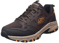 Skechers Men's Hillcrest Trekking Low Cut, Brown Leather/Mesh/Synthetic/Trim, 9 UK