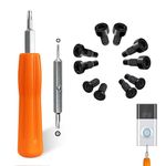 Doorbell Screwdriver Replacement, Screwdriver Kit 5 Types of Spare Screws, Double-Ended T6 T15 Compatible with 2nd Generation Video Doorbell, Doorbell 2, Pro and Elite, Doorbell Screwdrivers