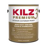 KILZ Premium High-Hide Stain Blocking Interior/Exterior Latex Primer/Sealer, White, 1-gallon