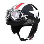 Half Open Face Motorcycle Helmet wi