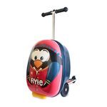 Flyte Scooter Suitcase Folding Kids Luggage - Perry The Penguin, Hardshell, Ride On with Wheels, 2-in-1, 18 Inch, 25 Litre Capacity