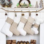 LUBOT Multi-Pack Christmas Stockings Fireplace Hanging Christmas Stocking Ornament for Family Decorations Holiday Xmas Gift