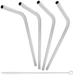 Bent Stainless Straws, Set of 4