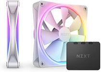 NZXT F140 RGB Duo Twin Pack & RGB Controller [White] 2 PC Case Fan RF-D14DF-W1 FN1833