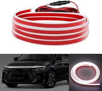 YUGUANG LED Hood Light Strip, 71 Inch Car Hood LED Light Strip White Waterproof Flexible Dynamic Scan Start up Hoodbeam Light Strip kit for Cars, SUVs, Trucks