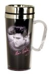 Spoontiques - Insulated Travel Mug - Elvis Presley Coffee Cup - Coffee Lovers Gift - Funny Coffee Mug - 15 oz - Black