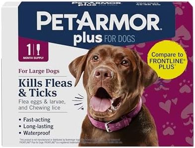 PetArmor Plus Flea and Tick Prevention for Dogs, Dog Flea and Tick Treatment, 1 Dose, Waterproof Topical, Fast Acting, Large Dogs (45-88 lbs)