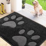 FCSDETAIL Dirt Trapper Indoor Door Mat 80 x 120 cm, Washable Entrance Rug, Absorbent Dog Doormat for Muddy Paws, Inside Mat for front door, Entryway, Pets