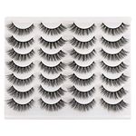 Newcally Lashes False Eyelashes Wispy Natural Volume Faux Mink Fake Eyelashes Cat Eye Lashes 14 Pairs Pack