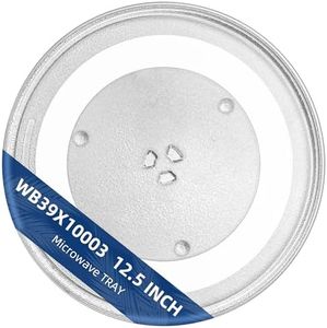 12.5" Microwave Glass Plate Replacement Fit GE Frigidaire Kenmore Hotpoint Samsung-12 1/2" Microwave Glass Turntable Tray Replaces WB39X10003 WB39X10002 WB48X10005 WB49X10069