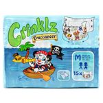 Crinklz Buccaneer Nappies - Pirate with Foil - Size M , Multicoloured, Pack of 1