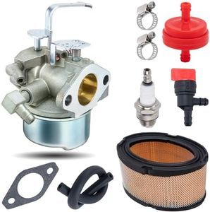 640152 Carburetor for Tecumseh 640152A 640023 640051 640140 640260B HM80 HM90 HM100 8-10 HP Engine Snow Blower Mower 5000w Generator with 33268 Air Filter Spark Plug kit